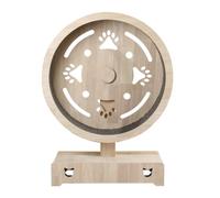 Cat running Wheel Cat Treadmill Still Roller Exercise Play Comfortable Pet Cat Exerciser Toy Running Wheel Large Solid Wood Cat Toys(S)