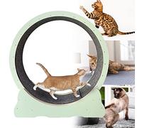 Cat Running Wheel, Heavy Duty Treadmill Silent, Wheel with Locking Device, No Gap Exercise for Indoor Cats, Interactive Weight Loss Toys Kittens,White-S