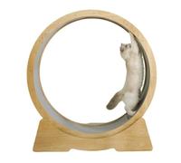 Cat running Wheel Pet Exercise Treadmill Large Fitness Silent Roller Cat Treadmill Stable Ring Wooden Multi-layer Toy Cat Toys(L)