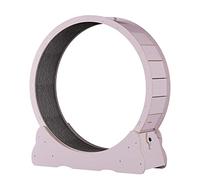 Cat Running Wheel, Pink Wood Silent Cat Treadmill Exercise Wheel With Carpet Runway, Cat Climbing Frame Cat Toy Cat Supplies For Small Animals,M