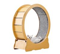 Cat running Wheel Wooden Cat Treadmill High-fiberboard Silent Roller Exercise Fitness No-trap Cat Climbing Frame Toys Home Indoor Cat Toys(A)