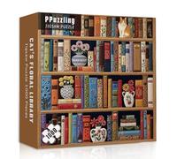 Cat’s Floral Library Puzzles for Adults 1000 Pieces