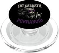 Cat Sabbath Purranoid - Funny Rock Cat PopSockets PopGrip for MagSafe