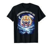 Cat Saber-Tooth Tiger Remember Who You are Motivation T-Shirt