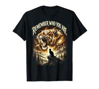 Cat Saber-Tooth Tiger Remember Who You are Motivation T-Shirt