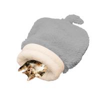 Cat Sack | Semi-enclosed Plush Warm Sack | Vertical Placement Tail Design Winter Cat Bed | for Kitten Mice Living Room Bedroom Balcony Indoor Outdoor Autumn