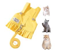 Cat Safety Vest - Outdoor Harness with Rotating Buckle, Adjustable Pull Rope, Protective Walking Jacket, Cute Pet Clothes, Secure Fit Clothes | Kitten Cat Puppy