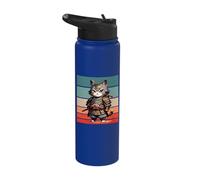 Cat Samurai Armor with Detailed Traditional Stainless Steel Insulated Water Bottle