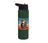 Cat Samurai Armor with Detailed Traditional Stainless Steel Insulated Water Bottle