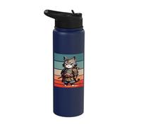Cat Samurai Armor with Detailed Traditional Stainless Steel Insulated Water Bottle