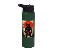 Cat Samurai Japanese Sword Anime Cat Stainless Steel Insulated Water Bottle