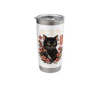 Cat Samurai Vintage Japanese Warrior Stainless Steel Insulated Tumbler