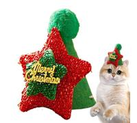 Cat Santa Hat, Christmas Kitten Hat, Costume for Pets, Soft Pet Christmas Hat, Holiday Pet Accessories, Christmas Cosplay Supplies, Festive Animal Costumes, Pet Dress Up Hat, Cute Holiday