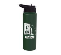 Cat Scan X-RAY Cat Funny Cat Skeleton Stainless Steel Insulated Water Bottle