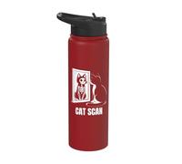 Cat Scan X-RAY Cat Funny Cat Skeleton Stainless Steel Insulated Water Bottle