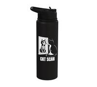 Cat Scan X-RAY Cat Funny Cat Skeleton Stainless Steel Insulated Water Bottle