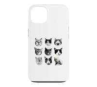 Cat Scary Nine Lives, Cat Lover, Funny Cats Faces, Realistic Case for iPhone 13