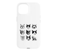 Cat Scary Nine Lives, Cat Lover, Funny Cats Faces, Realistic Case for iPhone 15