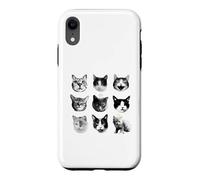 Cat Scary Nine Lives, Cat Lover, Funny Cats Faces, Realistic Case for iPhone XR