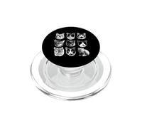 Cat Scary Nine Lives, Cat Lover, Funny Cats Faces, Realistic PopSockets PopGrip for MagSafe