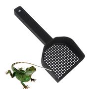 Cat Scoop - Duraable Cat Poop Scooper, Hangable Box Scooper | Heavy Duty Cat Scoop with Ergonomic Handle, Efficient Cleaning Cat Scooper for Turtle, Frog, Hedgehog, Lizard, Snakes, Black
