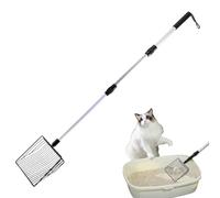 Cat Scoop, Scoop | Adjustable Deep Scoop Strainer with Long Handle, Hollow | Removable Metal Poop Scoop for Cleaning the Cat Tray Indoor