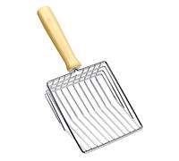 Cat Scoop Stainless Steel Fecal Spoon Durable Substrate Scoop Litter Scooper Style A Brown Silver