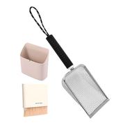 Cat Scooper for Litter Box - Portable Cat Litter Scooper Metal - Space-Saving Smooth Sifter Accessories Supplies Pooper Cleaning Tool for Kitten Pet Trash Management
