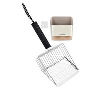 Cat Scooper with Holder - Cat Poop Scoop with Stand - Fast Sifting Kitten Poop Sifter Shovel Cleanup Tool for Bunny Chick Dog Pet Chicken