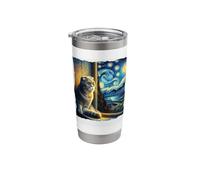 Cat Scottish Fold Starry Night Scottish Fold Stainless Steel Insulated Tumbler