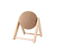 Cat Scratch Ball - Sisal Rope, 9.84x11.02x9.45in Cat Scratcher Toy Eco-Friendly & Wear Resistant | Solid Wood Base Cat Scratching Exercise Toy, Companion Play Accessory