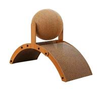 Cat Scratch Ball, Wear-Resistant Claw Sharpener, Interactive Kitten Toy with Corrugated Base Vertical Scratcher for Apartment Rest Play Multi-cat Patio Window Living Room Outdoor Senior