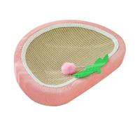 Cat Scratch Bed, Sisal Strawberry Scratching Pad for Cats, Soft Mat & Nest for Kitten & Small Dogs, Furniture Protector with Non Slip Base, Sofa, Carpet, Floor, Door, Couch, Compact Size