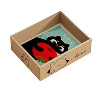 Cat Scratch Board, Cardboard Corrugated Scratcher, Anti-Scratch Kitten Claw Care Pad for Indoor Use, Grinding Toy to Relieve Boredom and Promote Healthy Habits 38x32x13cm/14.96x12.6x5.12 inches