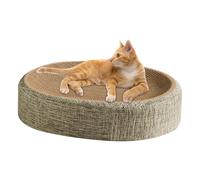 Cat Scratch Board - Scratcher with Catnip | Sleeping Stripe | Pet Relaxation Zone, Wavy Places Both Sides, Indoor Claw Care Station for Felines, Cheek
