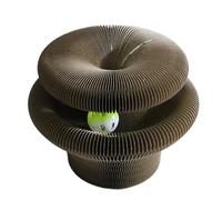 Cat Scratch Board with Catnip, Cat Cushion, Rattling Cat Scratch with Bell Ball, Corrugated Sheet Paper Cushion in the Interior, Bored Kitten Toy for Protection of Furniture for Physical Movement