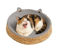Cat Scratch Bowl,Breathable Woven Resting Nest | Kitten Ear Design Cotton Rope Round Cat Bed,for Play Exercise Enrichment Activity Nail Trimming Paws Care Furniture Safety