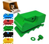 Cat Scratch Cardboard Cutter 3D Printed Kitten Shaped Manual Cat Scratchers Cardboard Cutting Tool with Blade Pet Accessory Eco-Friendly Handheld Cutting Tool for DIY Cat Scratchers (Green)