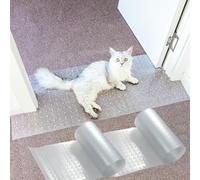 Cat Scratch Carpet Protector Mat - 3 Pack Clear Plastic Floor Protector for Pets - 3.6FT Universal Anti-Scratch Door Mat Under Furniture & Doorways, Non-Slip PVC Runner for Dogs/Cats