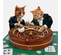 Suck UK - Interactive Cat Toys for Indoor Cats | Moving Spinning Cat Toy | Fun Cats Ball and Puzzle | Gifts for Kittens | Accessories Indoor Play | Stimulant Toy | Exercise Wheel Casino Roulette