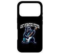 Cat Scratch Fever Cat Playing Guitar Rock and Roll Design Case for iPhone 17 Pro