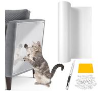 Cat Scratch Furniture Protector, 197"x17.7" Couch Protector from Cat Claws, Single-Sided Sticky Anti Scratch Furniture Protector,Extended Size Protects More Furniture