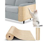 Cat Scratch Furniture Protector - DIY Climb Scratch Mat,Cat Scratch Pad, Couch Protector from Cat Claws, Trimmable Self-Adhesive Carpet for Indoor Sofa, Furniture (Beige, 78.7" x 15.8")