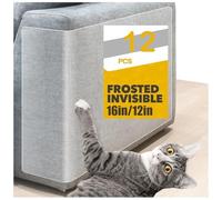 Cat Scratch Furniture Protector for Couch, 12 Pack Thicken Self-Adhesive Single Side Anti Scratch Deterren Protector for Cats, Furniture Protectors from Cats Scratching for Couches