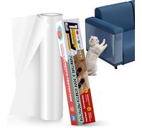 Cat Scratch Furniture Protector - Thicken Vinyl 197''x12''Single-Sided Sticky Couch Protector from Cat Claws Plastic Cover Adhesive Clear Anti Cat Scratch Deterrent for Furniture Door Walls