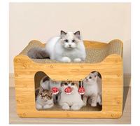 Cat Scratch House Cardboard Even A Scratching Post Is A Cat Nest, Cat Scratcher Free Bell Ball When Ordering , Rabbit Hideaway Scratching Pads For Indoor Cats