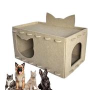 Cat Scratch House - Kitten Felt Cave Bed | Multifunctional Double-Layer Puzzle Assembly Felt Scratcher House for Multi-cat