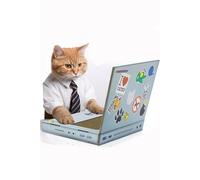 Cat Scratch Laptop Multicolour Suck UK Multi One Size