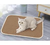 Cat Scratch Mat 40 x 60 cm, Non-Slip Cat Scratching Pad for Indoor Cats, Durable Scratcher Rug, Furniture Protector, Claw Sharpening, Sleeping & Playing Mat, Brown - The Home Talk