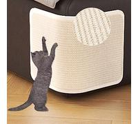 Cat Scratch Mat Natural Sisal Cat Scratching Pad with Adhesive Buckle Kitten Claw Sharpening Carpet Reusable Furniture Protecting Mat for Bed Sofa Couch Chair Wall Door 30 * 20CM/60 * 20CM